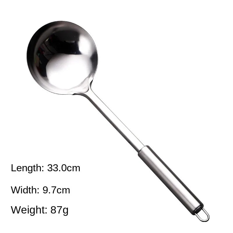 Durable Stainless Steel Wok Long Handle Kitchen Gadgets Kitchen Cooking Set Steak Shovel Cooking Tools