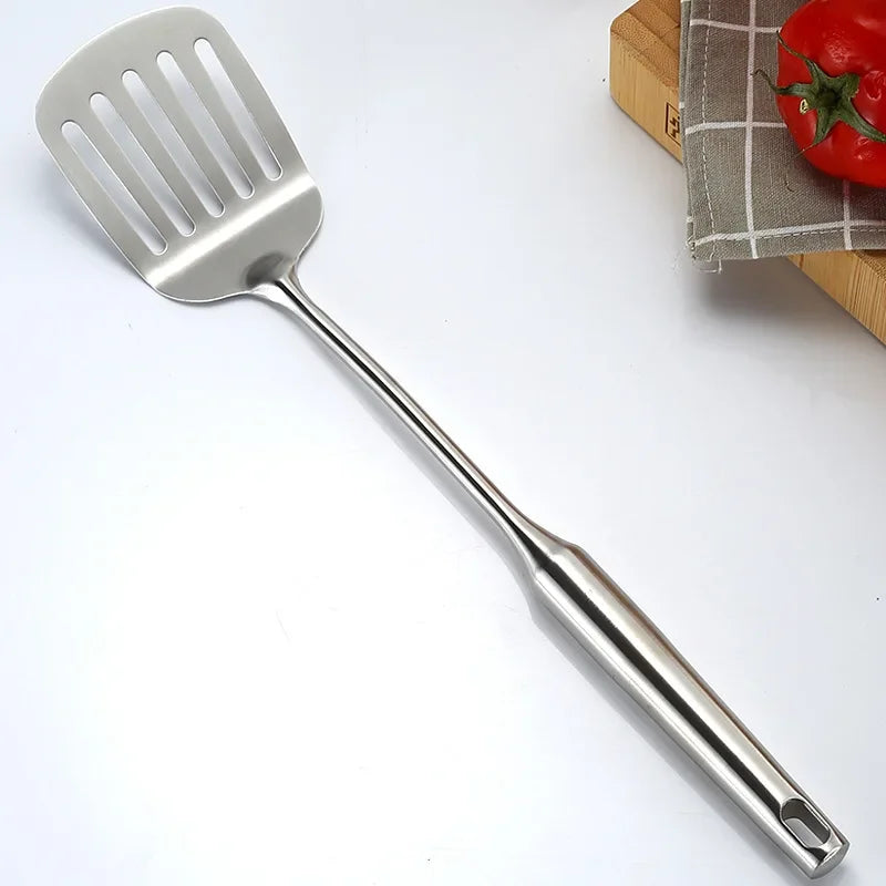 Long Handle Cooking Shovel, Rice Spoon, Stainless Steel Cooker Set, Household R Tool, Frying Shovel, Kitchen Gadget