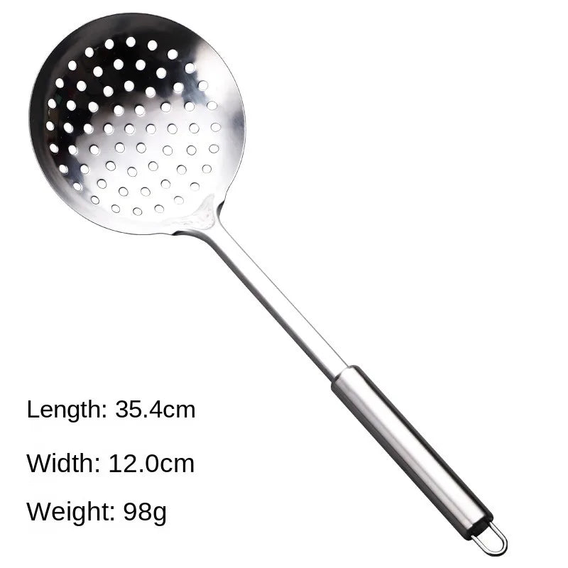 Durable Stainless Steel Wok Long Handle Kitchen Gadgets Kitchen Cooking Set Steak Shovel Cooking Tools