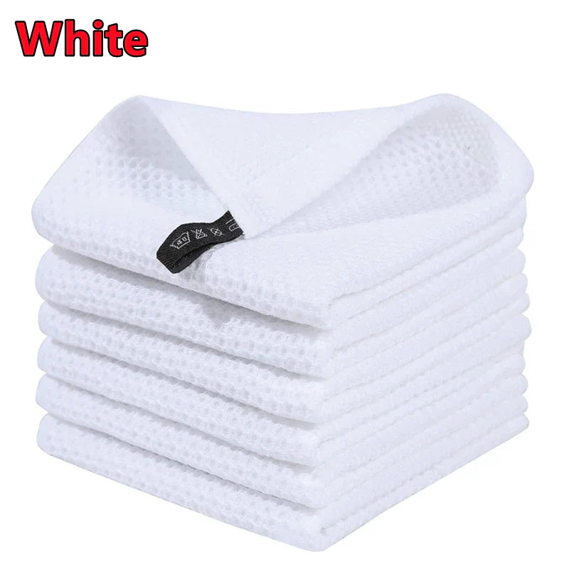 New 100% Cotton Dish cloth Ultra Soft Absorbent Kitchen Towel Household Cleaning Cloth Kitchen Tools Gadgets Wash Cloth Dish Rag