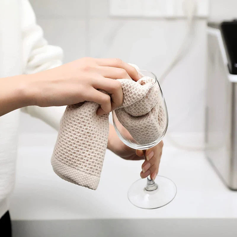 New 100% Cotton Dish cloth Ultra Soft Absorbent Kitchen Towel Household Cleaning Cloth Kitchen Tools Gadgets Wash Cloth Dish Rag