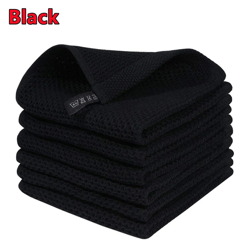 New 100% Cotton Dish cloth Ultra Soft Absorbent Kitchen Towel Household Cleaning Cloth Kitchen Tools Gadgets Wash Cloth Dish Rag