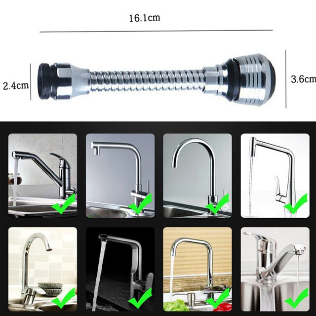 Kitchen Gadgets  360 Rotatable Bubbler High Pressure Faucet Extender Water Saving Bathroom Kitchen Accessories Supplies